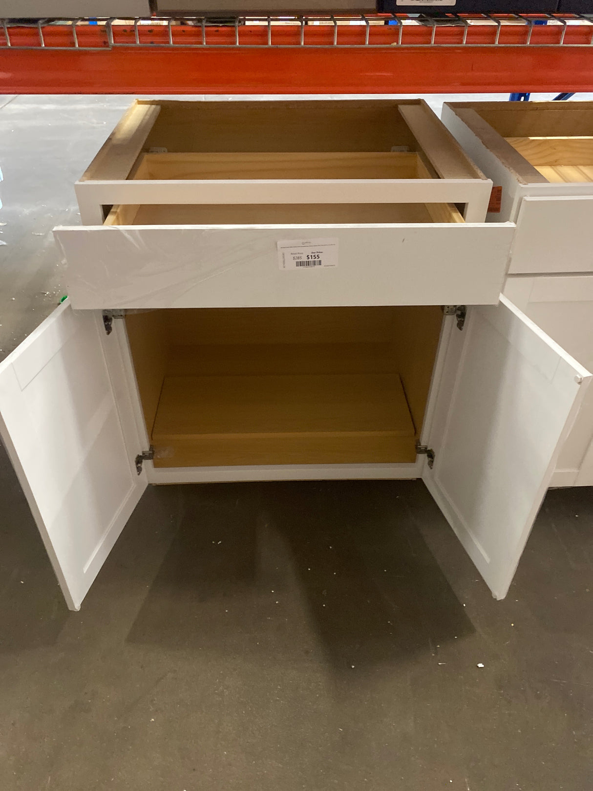 Westfield Feather White Shaker Stock Assembled Base Kitchen Cabinet (30 in. W x 23.75 in. D x 35 in. H)