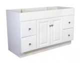 Wyndham 48 in. 2-Door 4-Drawer Bath Vanity Cabinet Only in Semi-Gloss White (Ready to Assemble)