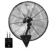 22 Inch Wall Mount Fan 3-Speed Industrial Fan High Velocity Fan, 7000 CFM Outdoor Wall Fan, Black