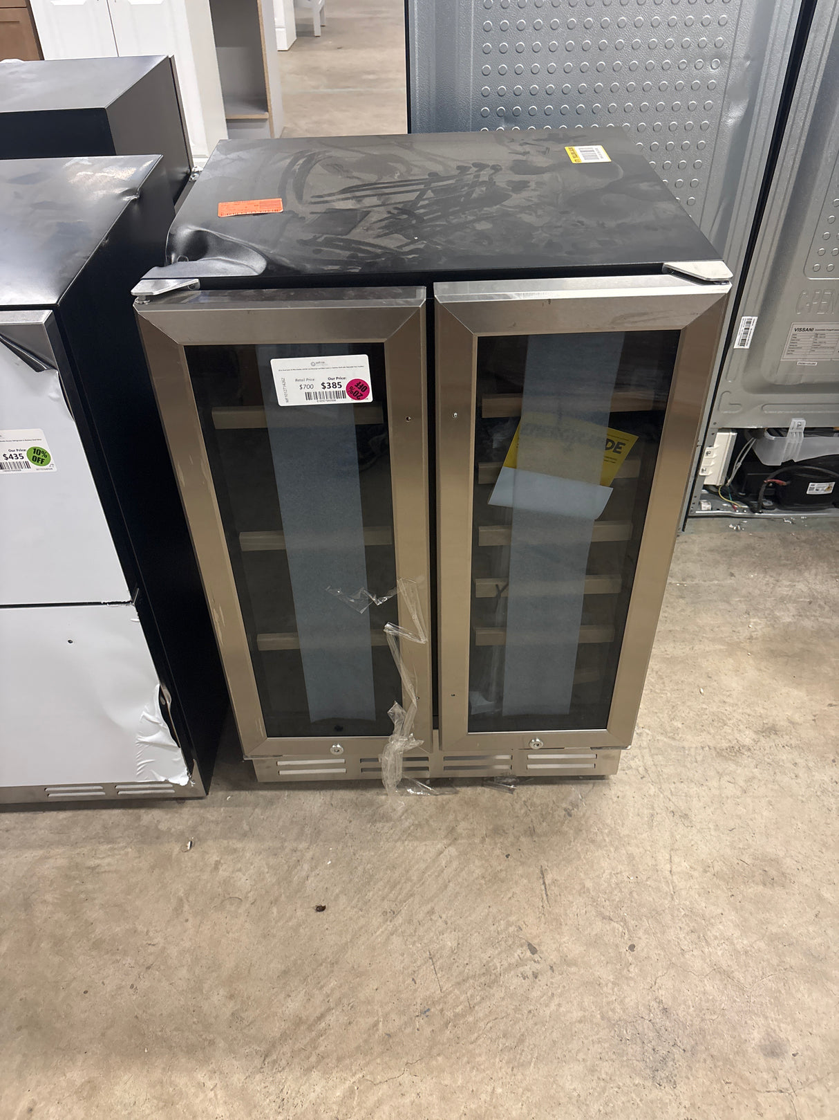 24 in. Dual Zone 18-Wine Bottles and 88-Cans Beverage and Wine Cooler in Stainless Steel with Adjustable Feet, Frostless