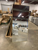 34 in. W. x 76 in. H Rectangular Gold Aluminum Alloy Framed Modern Oversized Wall Mirror