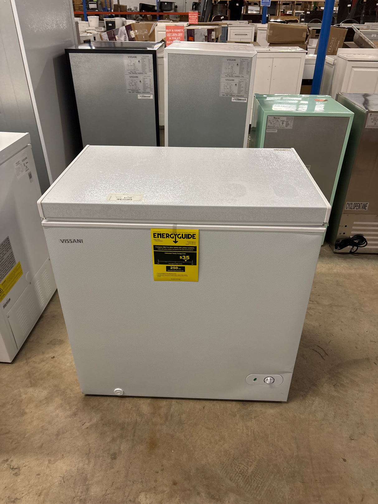 7.0 cu. ft. Manual Defrost Chest Freezer with LED Light in White Garage Ready