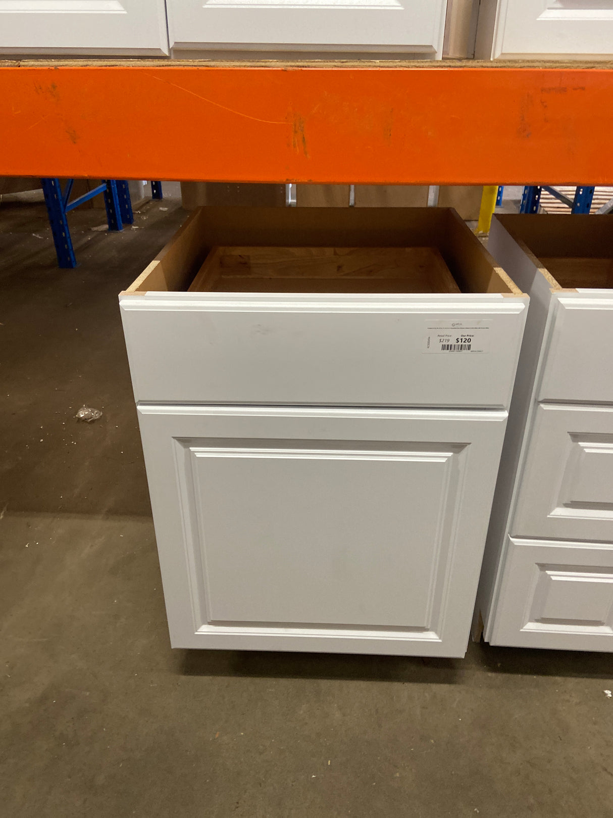 Hampton 24 in. W x 24 in. D x 34.5 in. H Assembled Base Kitchen Cabinet in Satin White with Drawer Glides