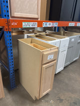 Recessed Panel 12 in. W x 24 in. D x 34.5 in. H Assembled Base Kitchen Cabinet in Unfinished