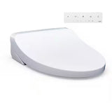 KS5 Washlet Electric Bidet Seat for Elongated Toilets with Warm Water Wash and Remote Control in Cotton White