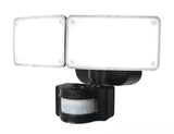 180Black Motion Sensor Solar Powered Outdoor 2-Head LED Security Flood Light 1000 Lumens