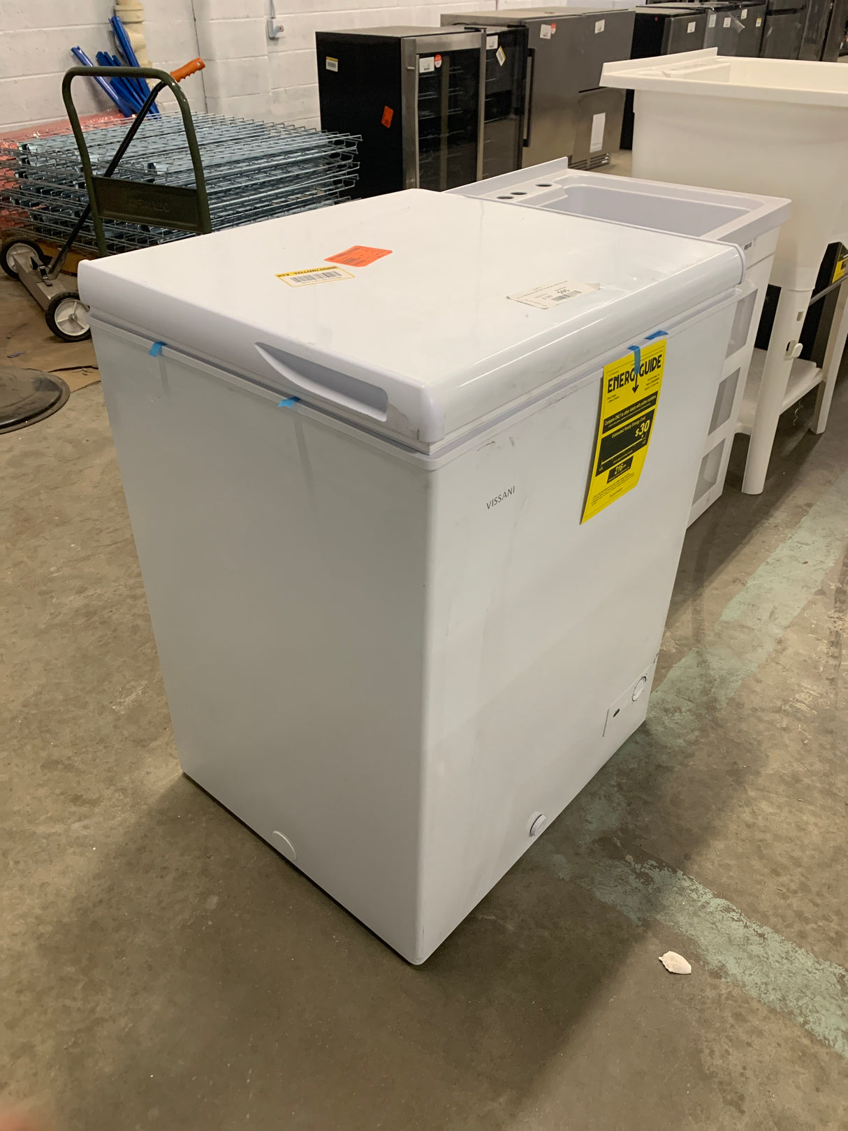 5.0 cu. ft. Manual Defrost Chest Freezer with LED Light in White Garage Ready