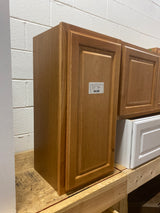 Hampton 15 in. W x 12 in. D x 30 in. H Assembled Wall Cabinet in Medium Oak