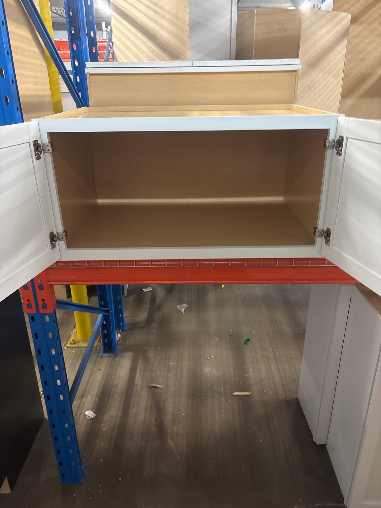 Courtland 36 in. W x 24 in. D x 18 in. H Assembled Shaker Wall Bridge Kitchen Cabinet in Polar White