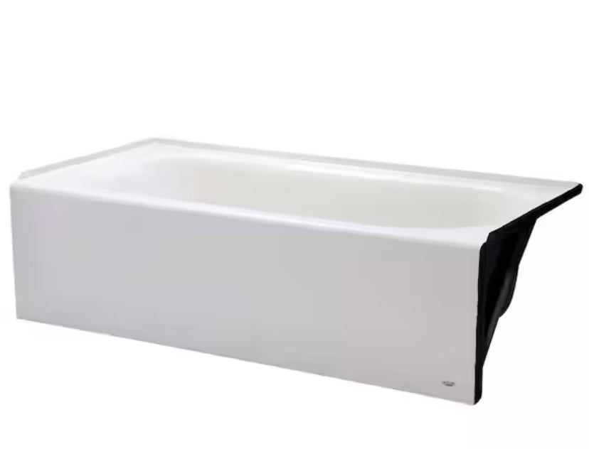 Princeton 60 in. Right Hand Drain Rectangular Above Floor Apron Front Bathtub in White