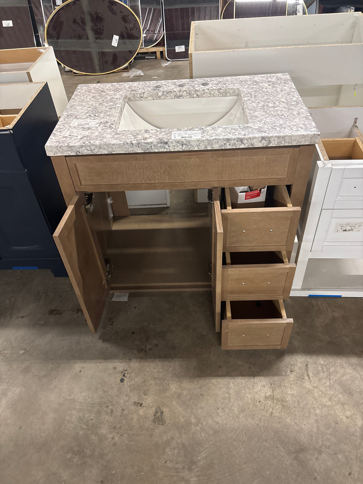 Winsome 36 in. Vanity Cabinet With Marble Top