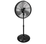 20 in. Oscillating Pedestal Fan with Adjustable Height in Black