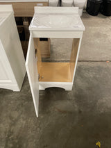 19 in. W x 18 in. D x 34 in. H Single Sink Freestanding Bath Vanity in White with White Cultured Marble Top