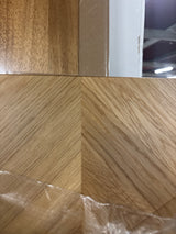 6 ft. L x 25 in. D Engineered Finished Oak Chevron Butcher Block Countertop in Brown with Standard Edge