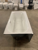 Maui 60 in. x 30 in. Soaking Bathtub with Left Drain in White