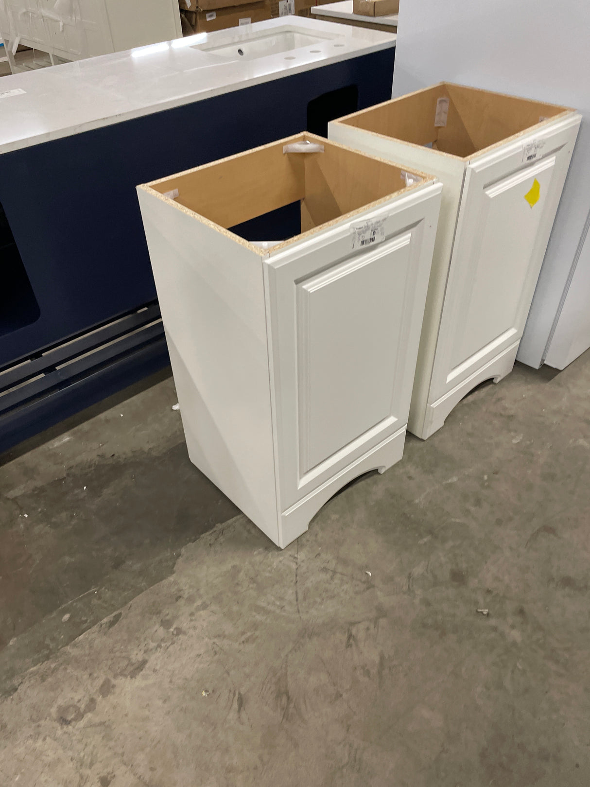 19 in. W x 18 in. D x 34 in. H Single Sink Freestanding Bath Vanity in White without Top