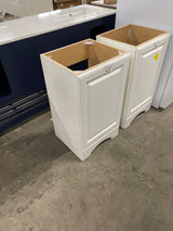 19 in. W x 18 in. D x 34 in. H Single Sink Freestanding Bath Vanity in White without Top