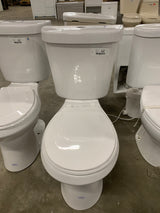 2-piece 1.1 GPF/1.6 GPF Dual Flush Round Toilet in White