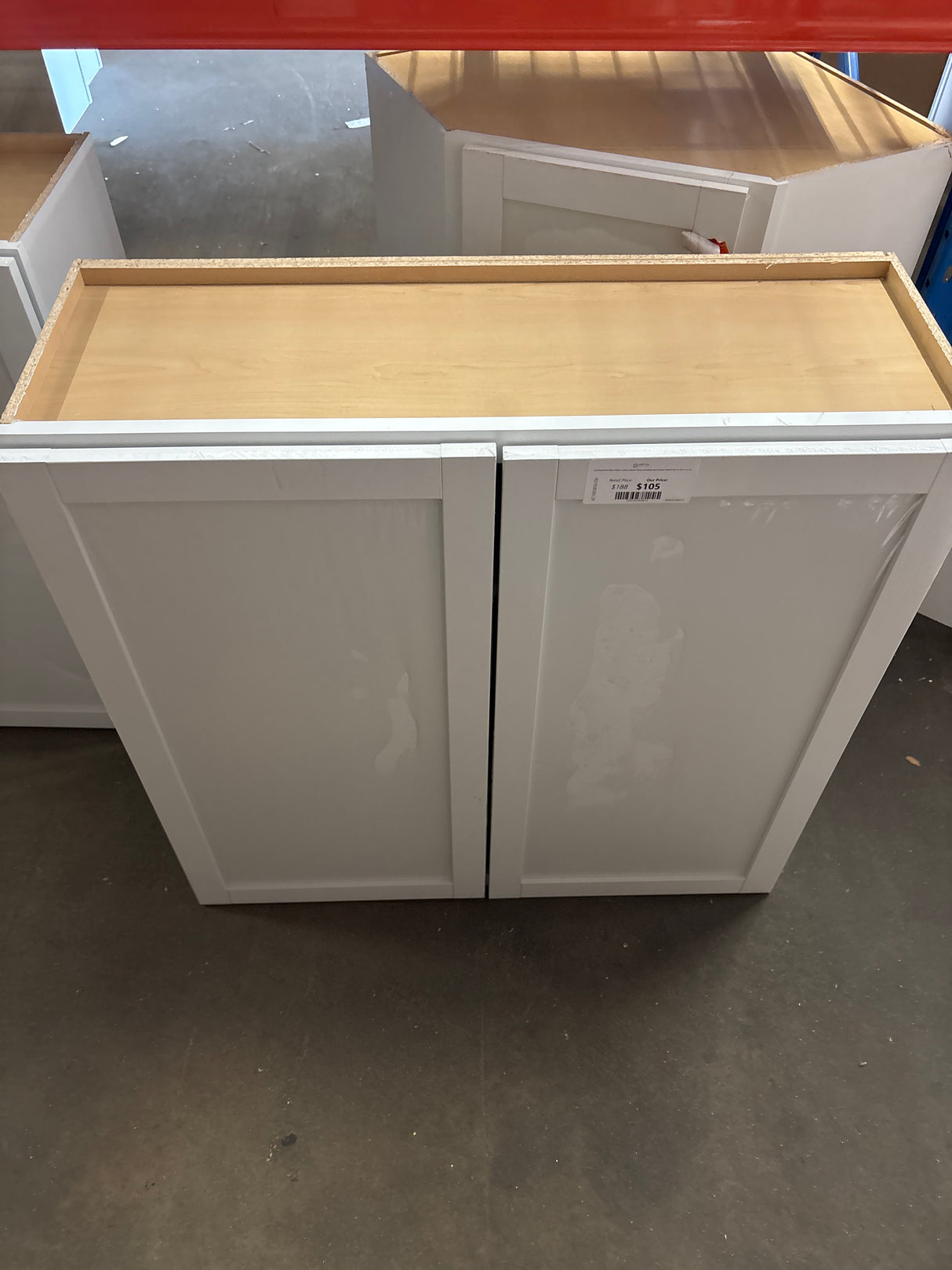 Courtland Polar White Finish Laminate Shaker Stock Assembled Wall Kitchen Cabinet 36 in. x 36 in. x 12 in.