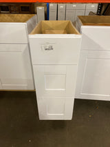 Shaker 12 in W x 21 in D x 34.5 in H Assembled Bath 3-Drawer Base Cabinet in Satin White