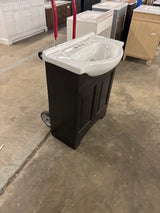 Chelsea 26 in. W x 18 in. D x 36 in. H Single Sink Freestanding Bath Vanity in Charcoal with White Porcelain Top