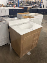 Winsome 30 in. Sand Bath Vanity Cabinet and 31 in. x 22 in. White Rectangular Sink Vanity Top