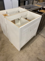 Ridge 36 in. W x 22 in. D x 34 in. H Bath Vanity Cabinet without Top in White