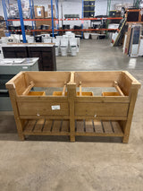 Marina 60 in. W x 20.5 in. D x 34.50 in. H Bath Vanity in Brown without Top