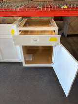 Westfield Feather White Shaker Stock Assembled Base Kitchen Cabinet (24 in. W x 23.75 in. D x 35 in. H)