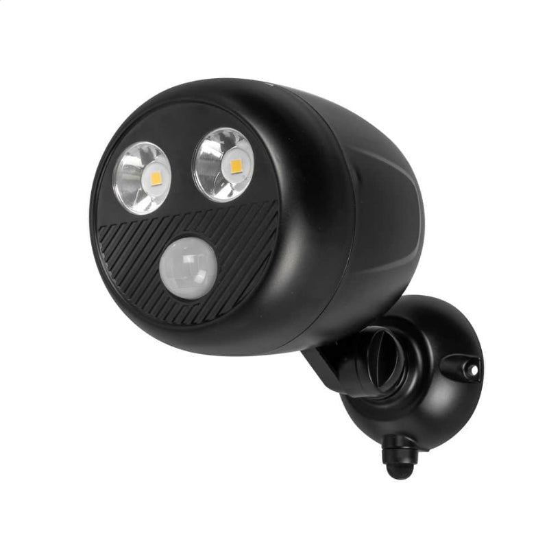 120-Degree Black Motion Activated Battery Outdoor Integrated LED Security Flood Light, 4000K