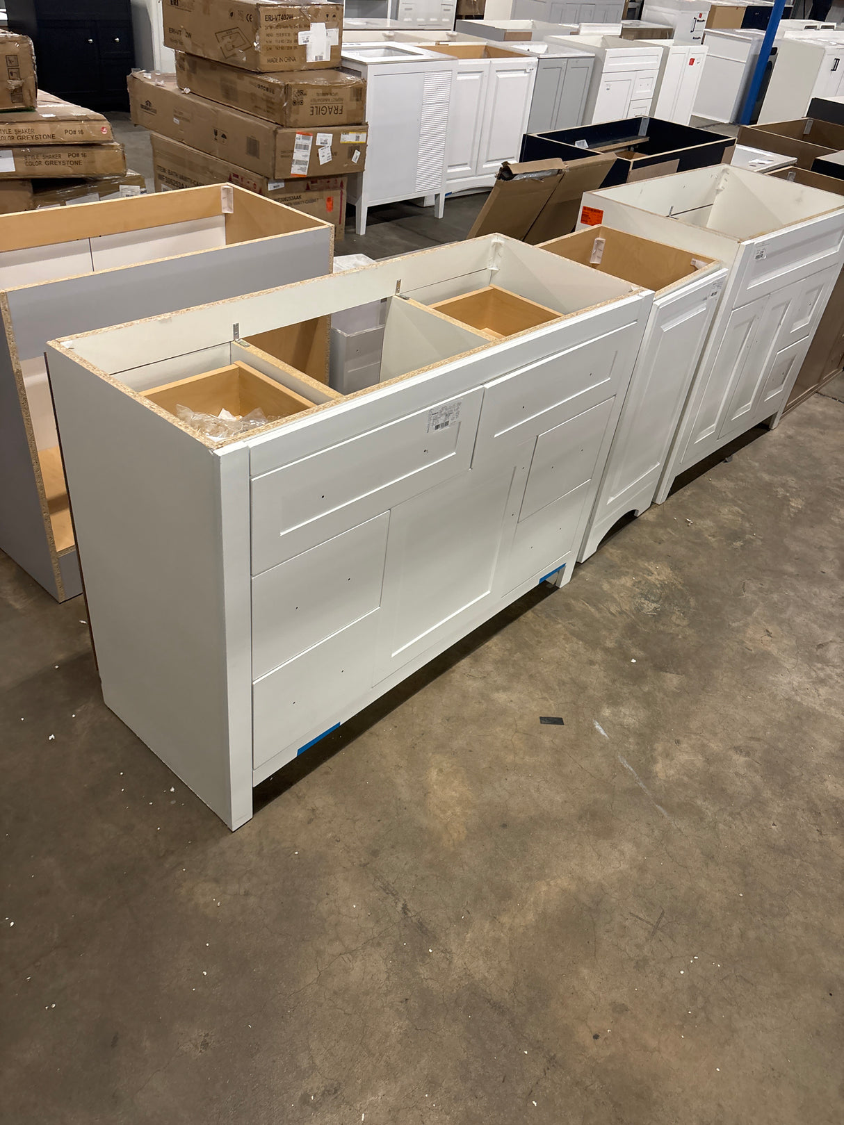 Clady 49 in. W x 20 in. D x 35 in. H Single Sink Freestanding Bath Vanity in White w/o top