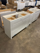 Clady 49 in. W x 20 in. D x 35 in. H Single Sink Freestanding Bath Vanity in White w/o top