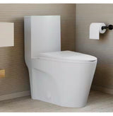 St. Tropez 1-Piece 10 in. Rough-In 1.1/1.6 GPF Dual Top Vortex Flush Elongated Toilet in Matte White