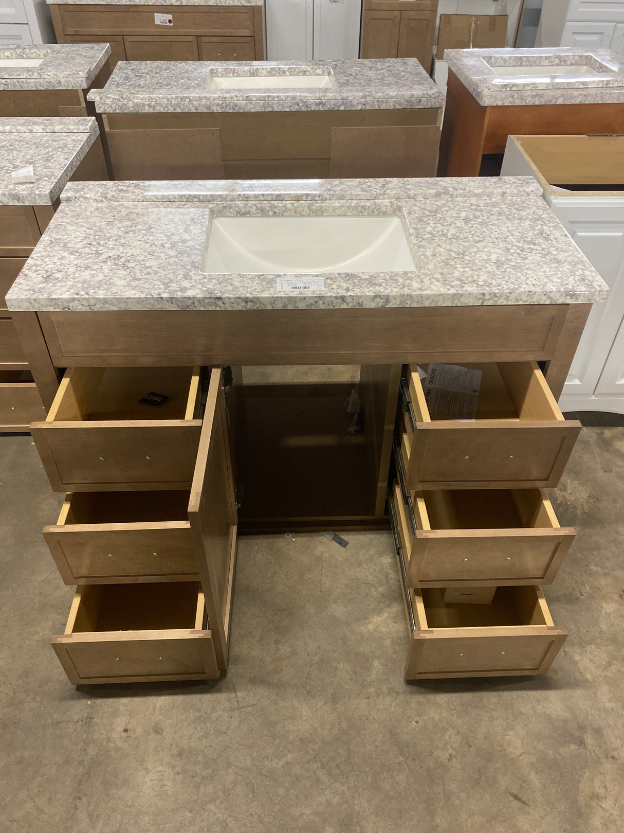 Winsome 48 in. Bath Vanity Cabinet with Cultured Marble Top in Sand