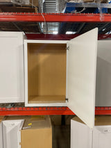 Shaker Satin White Stock Assembled Wall Kitchen Cabinet (24 in. x 36 in. x 12 in.)