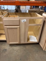 36 in. W x 24 in. D x 34.5 in. H Assembled Blind Corner Base Kitchen Cabinet in Unfinished with Recessed Panel