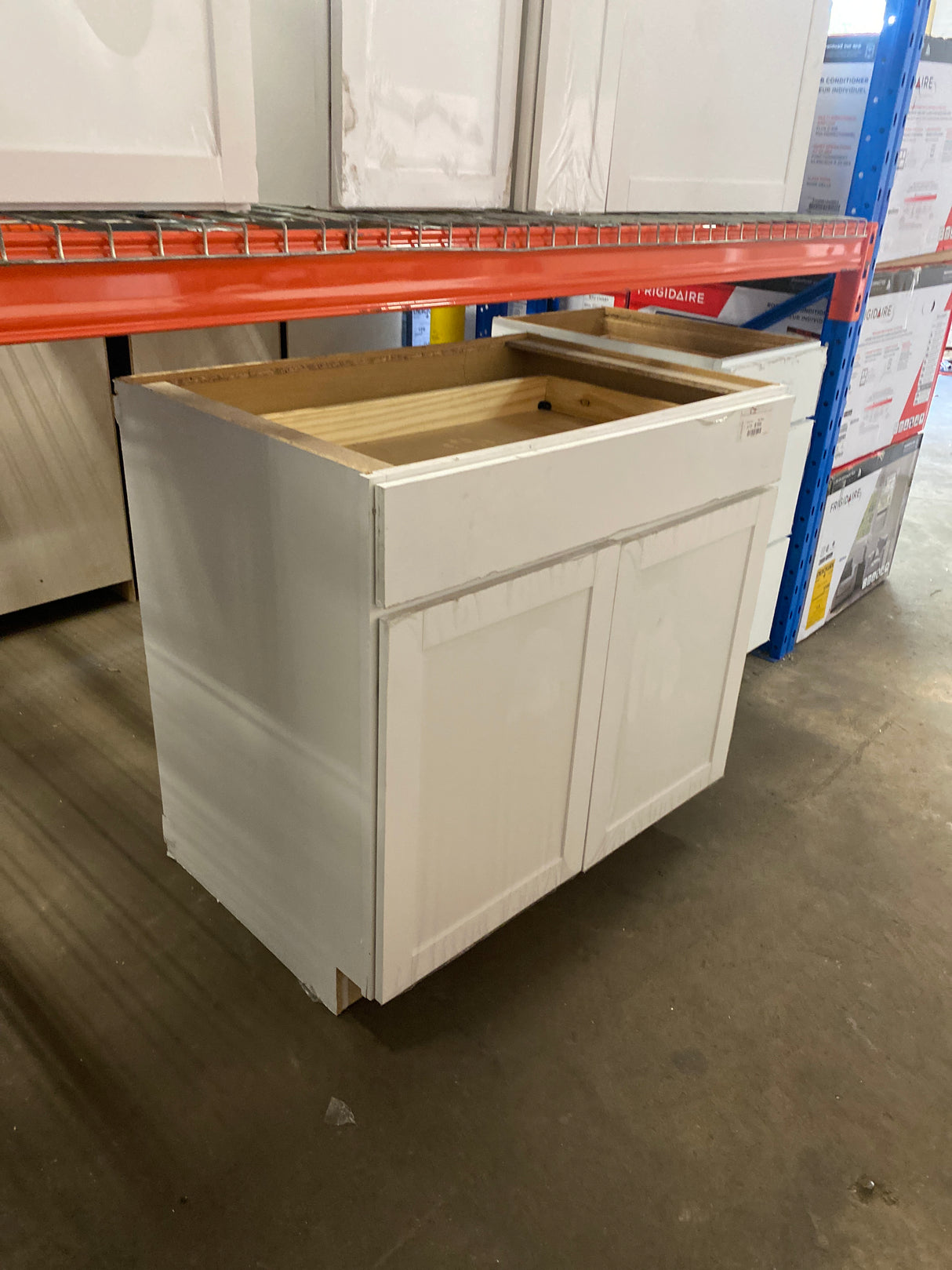 Westfield Feather White Shaker Stock Assembled Base Kitchen Cabinet (36 in. W x 23.75 in. D x 35 in. H)