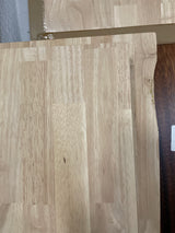 6 ft. L x 39 in. D Unfinished Hevea Butcher Block Island Countertop in With Standard Edge