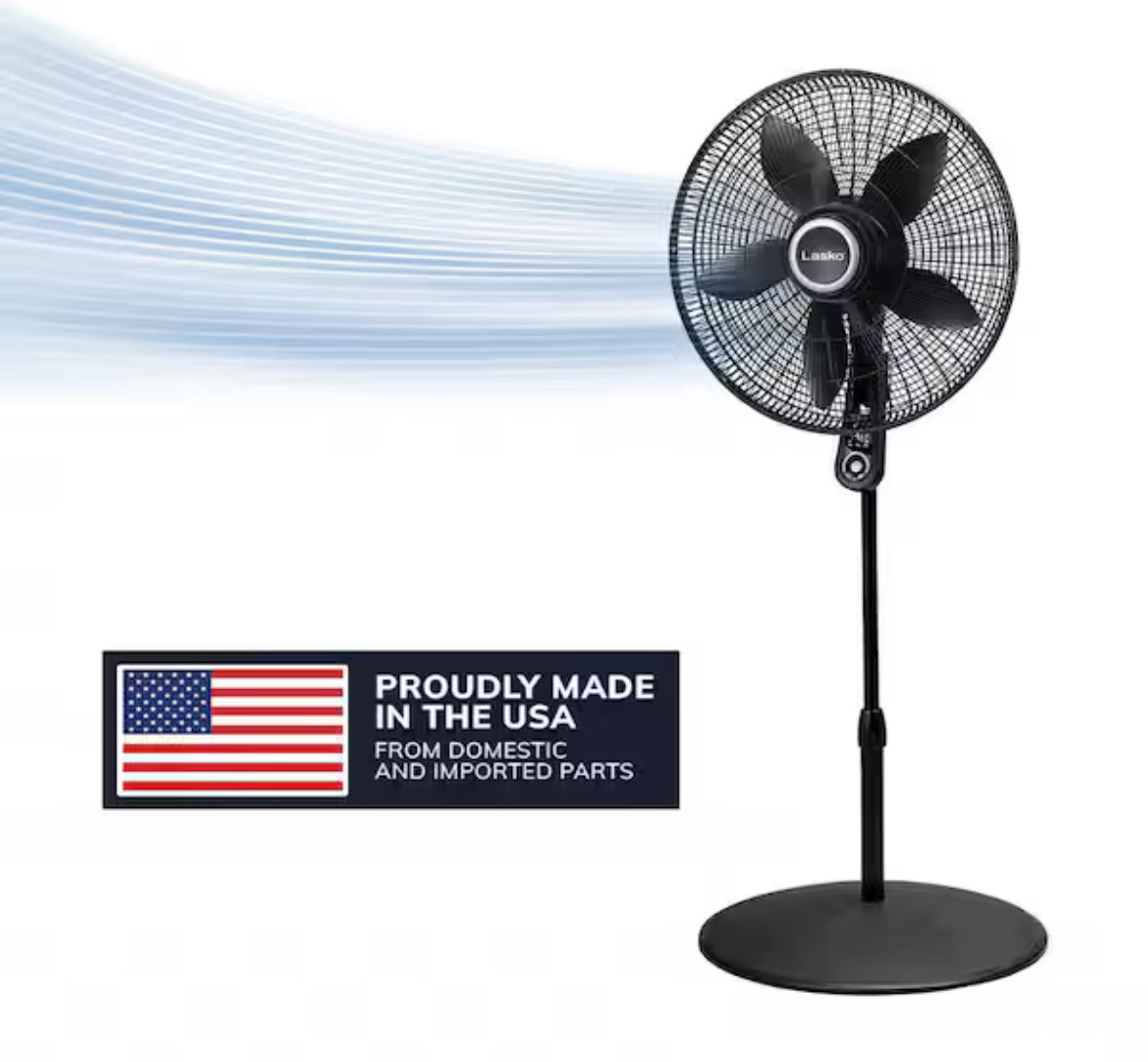 20 in. 4 Speeds Pedestal Fan in Black with 90 Degrees Tilt Adjustment, Adjustable Height, Oscillating, Remote,Timer