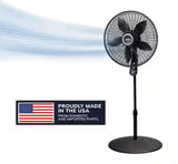 20 in. 4 Speeds Pedestal Fan in Black with 90 Degrees Tilt Adjustment, Adjustable Height, Oscillating, Remote,Timer