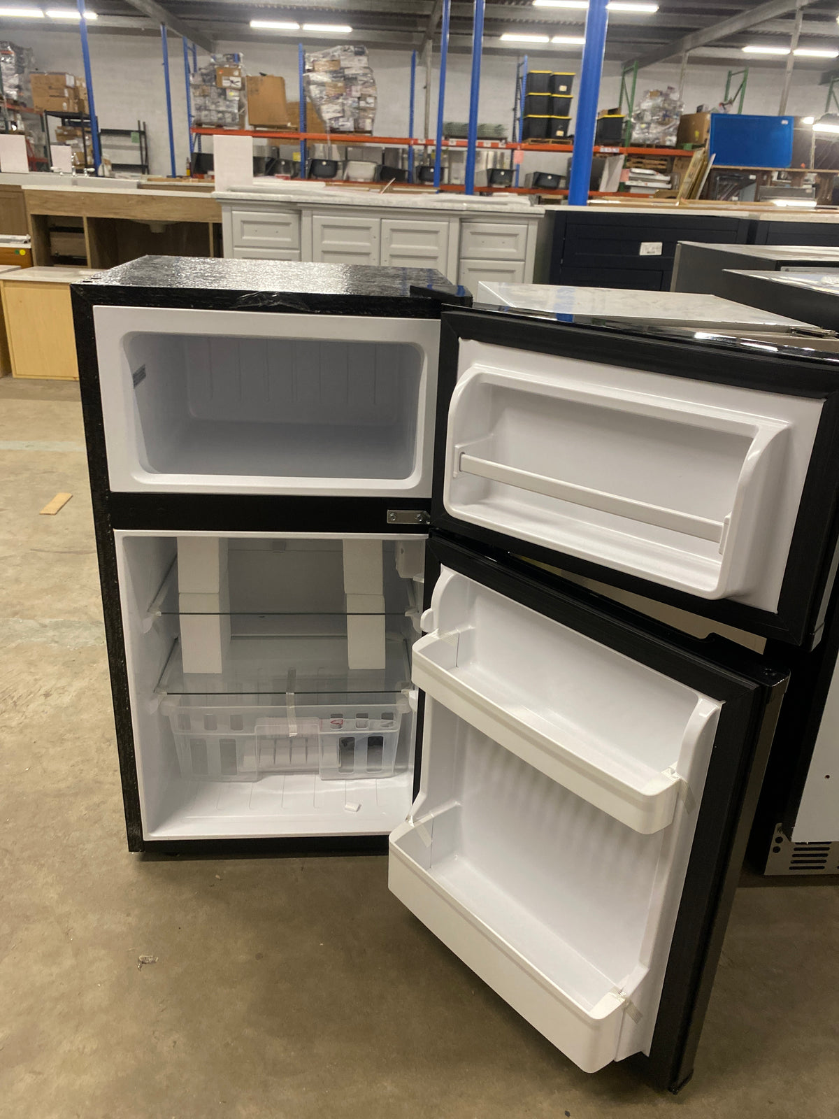 18.90 in. 3.1 cu. ft. Mini Refrigerator 2-Door in Black with Compact Freezer and Adjustable Glass Shelf