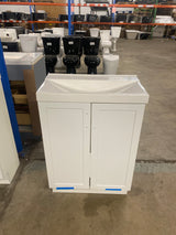 Penlee 25 in. Single Sink White Bath Vanity with White Cultured Marble Top (Assembled)