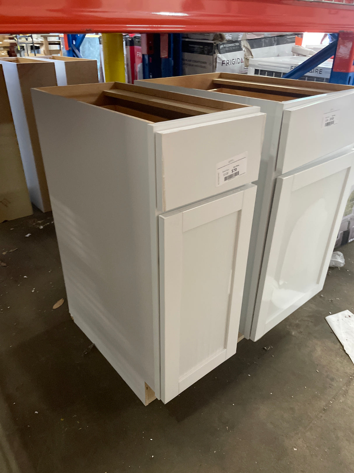 Courtland Shaker Assembled 12 in. x 34.5 in. x 24 in. Stock Base Kitchen Cabinet in Polar White Finish