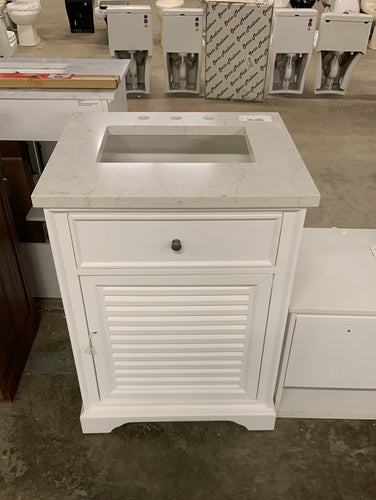 Dropship 21.6 White Bathroom Vanity ; Combo Cabinet ; Bathroom Storage  Cabinet; Single Ceramic Vessel Sink; Left Side Storge to Sell Online at a  Lower Price