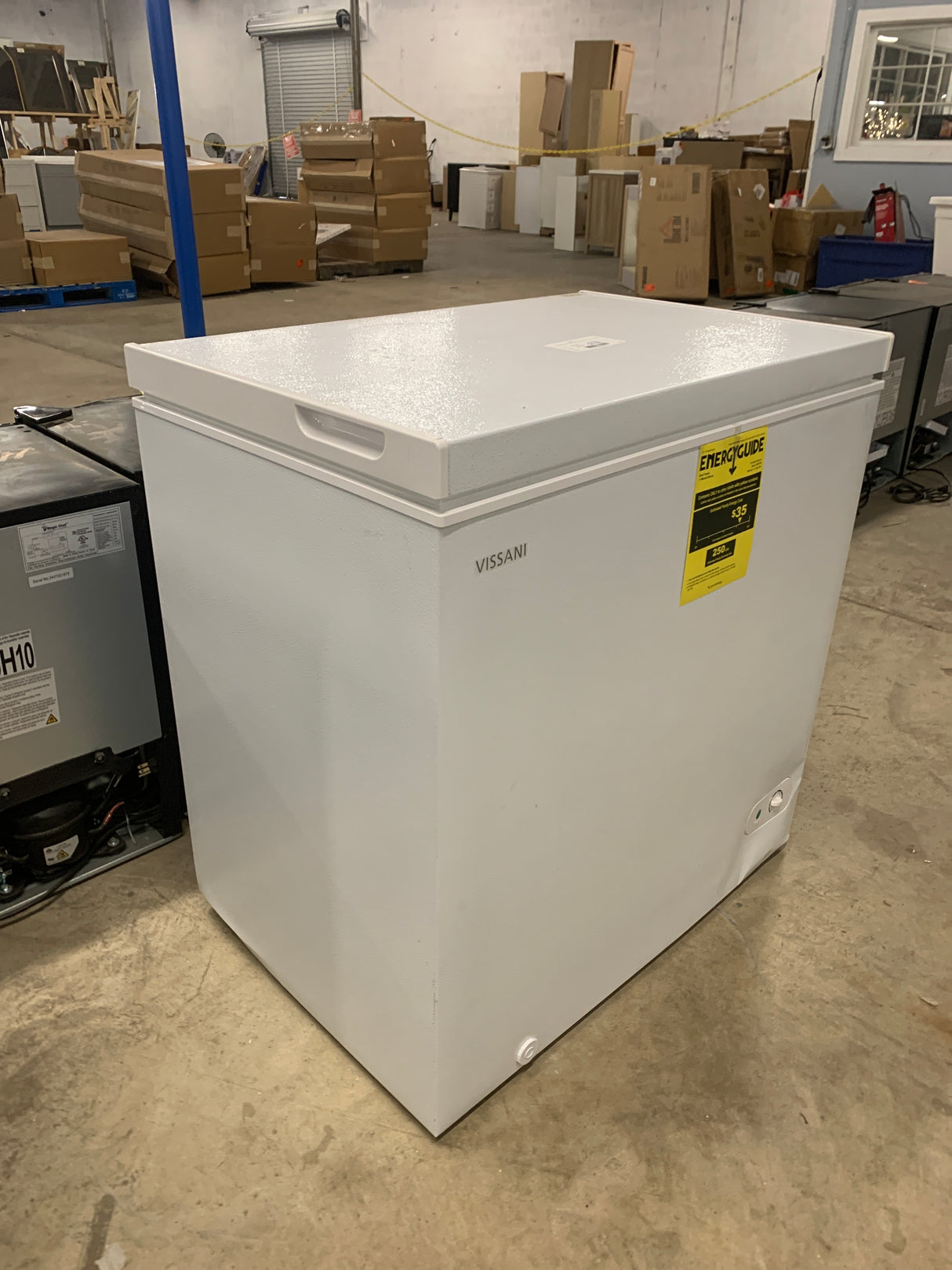 7.0 cu. ft. Manual Defrost Chest Freezer with LED Light in White Garage Ready