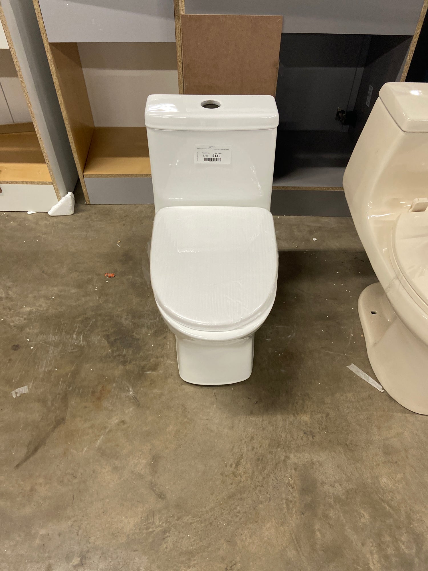 Sublime II 1Piece 0.8/1.28 GPF Dual Flush Compact Toilet in White, Se