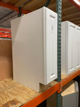 Hampton Satin White Raised Panel Stock Assembled Base Kitchen Cabinet (9 in. x 34.5 in. x 24 in.)