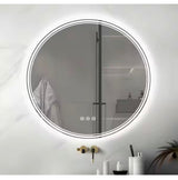 30 in. W x 30 in. H Round LED Anti-Fog Frameless With Front Light And Backlight Wall Mirror Bathroom Vanity Mirror