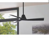 Easton 52 in. Indoor/Outdoor Matte Black with Matte Black Blades Ceiling Fan with Remote Included