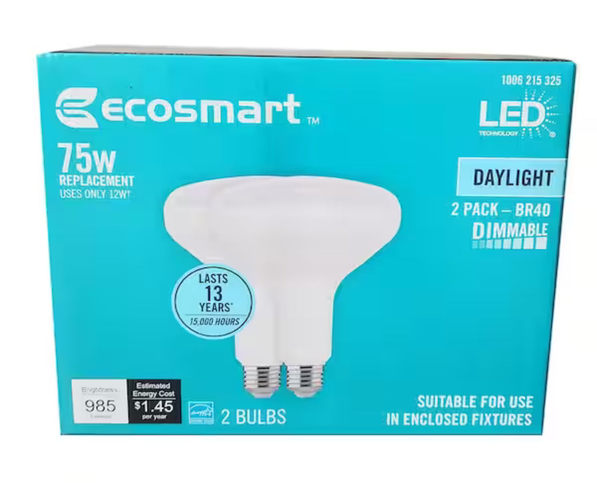75-Watt Equivalent BR40 Dimmable Energy Star LED Flood Light Bulb Daylight (2-Pack)